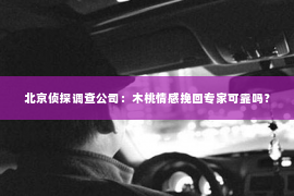 北京侦探调查公司：木桃情感挽回专家可靠吗？