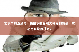 北京市调查公司：挽回水瓶男和天秤男的情感：成功的秘诀是什么？